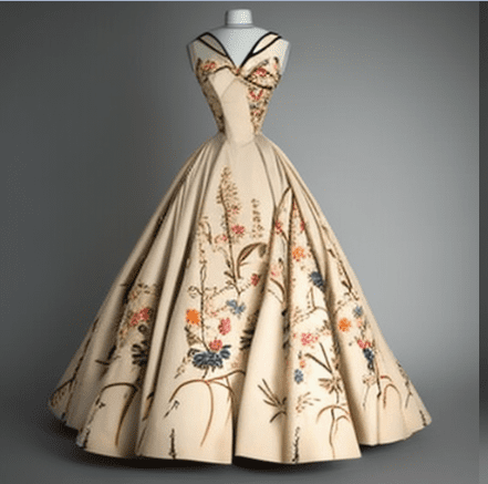 1950s Evening Dress - 
Full Skirt