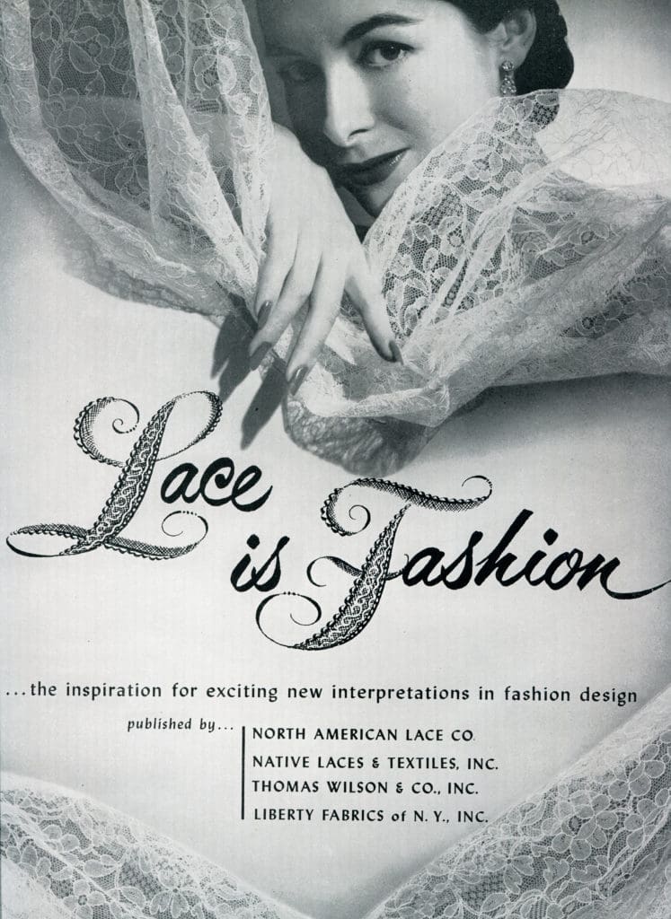 1950s Fashion Lace Advert