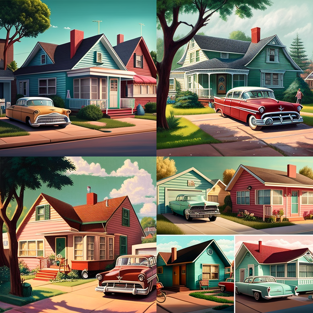 1950s Aesthetic -1950s American Houses