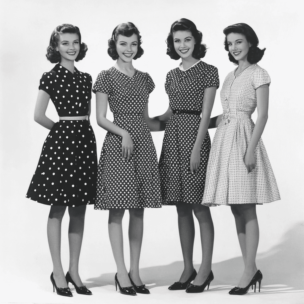 Vintage Inspired Style 1950s Fashion Elegant Dress 1950s