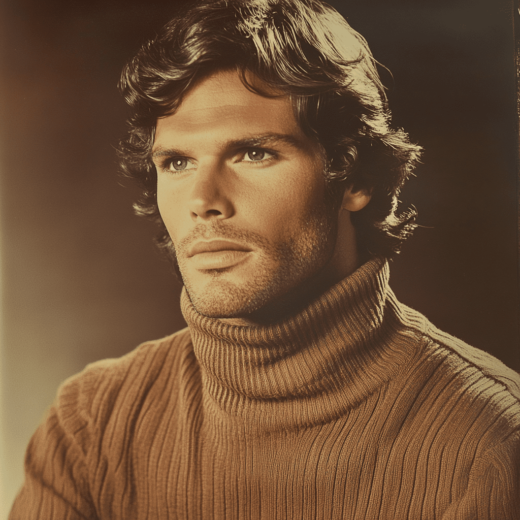 1970s fashion mens Turtleneck