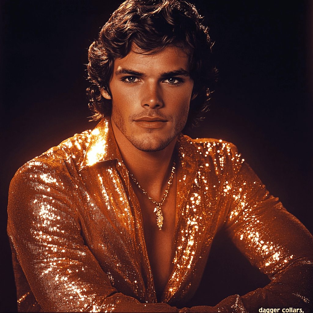 1970s men shirts disco