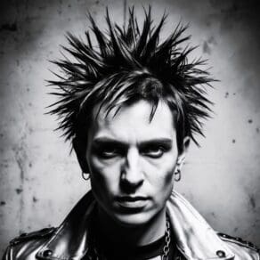 studded leather jackets, and disheveled hair