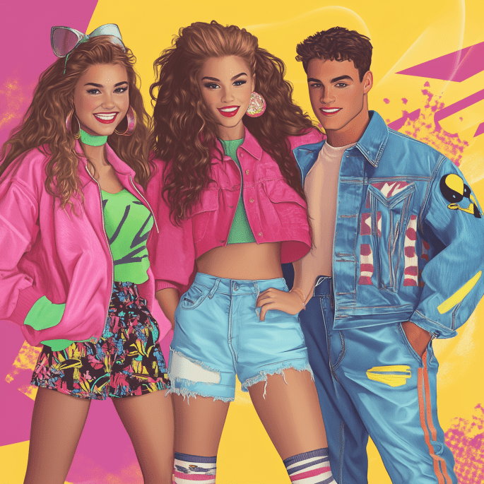 90s fashion Saved by the Bell show