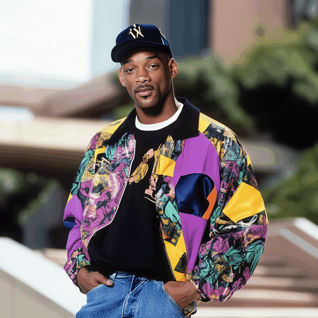 90s fashion Fresh Prince of Bel Air Style