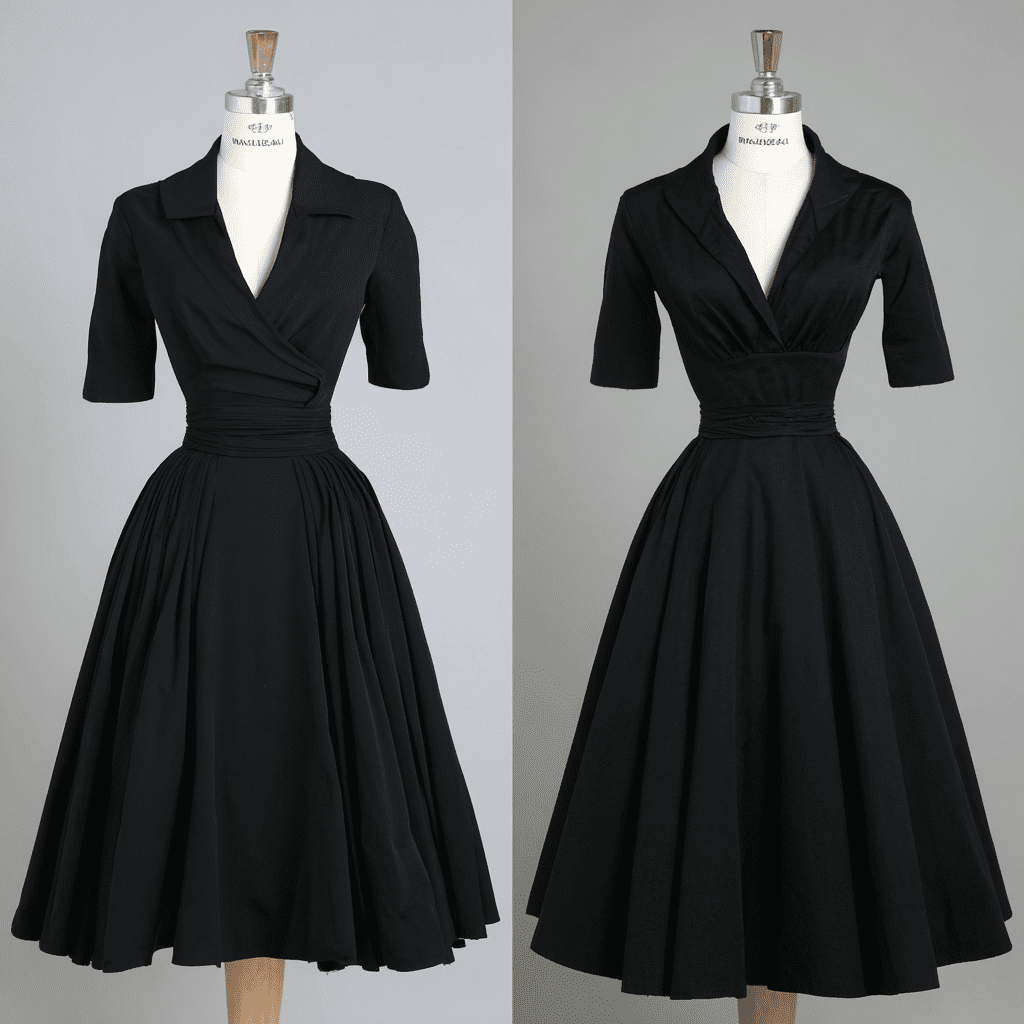 1950s black dress