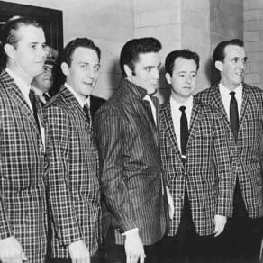 Elvis Presley and the Jordanaires, 1957 — entertainment in the 1950s